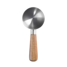 Coffee Measuring Spoon Stainless Steel Coffee Scoop with Wooden Handle for Coffee Tea & More for Kitchen Home