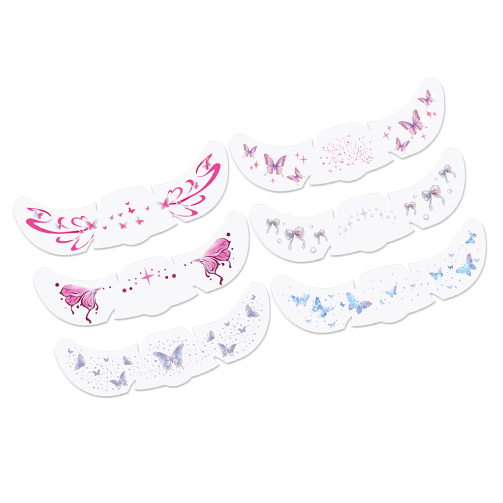 Pack of 6 Face Tattooes Realistic Freckle Effect Glitters-6