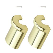 Pack of 2 Minimalists Design Wall Hooks Curved-bright gold