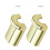 Pack of 2 Minimalists Design Wall Hooks Curved-bright gold 1