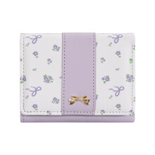 Sac porte-cartes Ă trois volets, portefeuille Compact en-Violet