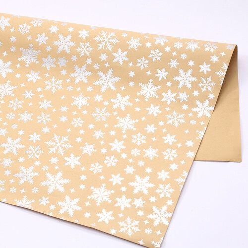 Julklappspapper grön lastbil rutig snöflinga design 1