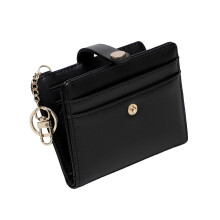Wallets for Women Leather Clutch Wallet with Rfids-Black