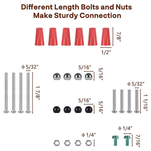 2 Pack Light Fixture Mounting Brackets, Ceiling Light Mounting Plate, Wall Light Mount Blocks with Screw and Nuts 2