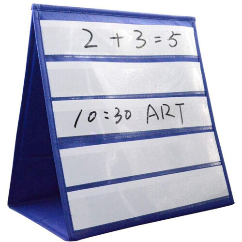 3X Desktop Pocket Chart Double-Sided and Self-Standing  Pocket Chart Stand for Individual or Small Group (43X 33cm) 2