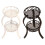 Elegant Double Tiers Iron Flower Stand with Space Saving-White 2