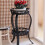 Elegant Double Tiers Iron Flower Stand with Space Saving-White 5