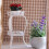 Elegant Double Tiers Iron Flower Stand with Space Saving-White 6