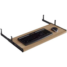 Under Desk Keyboard Tray with Ergonomic Armrest Support, Heavy Duty Metal Slide Out Platform for Home Office