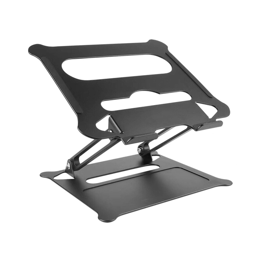 Adjustable Aluminum Laptop Stand, Ergonomic Foldable Notebook Holder With Cooling Vent For 10Â17 Inch Laptops, Black 9330225817437