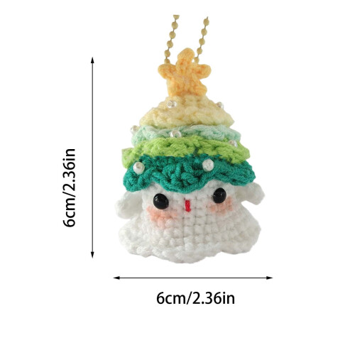 Crocheted ghost decoration handmade 1 pc 2.36 x 2.36 inch 2