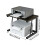 Printer Stand with Dual Layer Storage, Space Saving Black Desktop Printer Stand for Home Office 2
