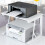Printer Stand with Dual Layer Storage, Space Saving Black Desktop Printer Stand for Home Office 5