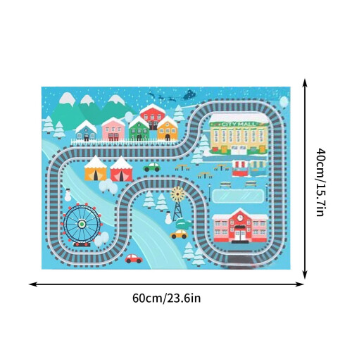 Tapete infantil retangular multicolorido 20x20cm 1