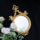 Round Gold Decorative Mirror 12-inch Tabletop or Wall 2