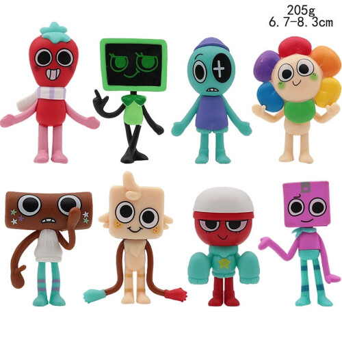 Dandy World figursæt PVC-legetøj 8 dele