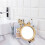 Round Gold Decorative Mirror 12-inch Tabletop or Wall 4
