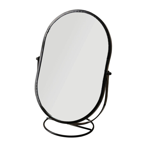 Round Desktop Mirror Freestanding Vanity Mirror Black