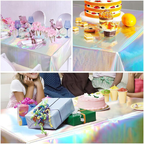 Wegwerp plastic tafelkleden met regenboogdesign (2 stuks)