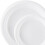Farfurii rotunde de desert din plastic alb, de 18 cm, rezistente 2