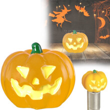 Świecąca ozdoba z żywicy w kształcie głowy dyni na Halloween