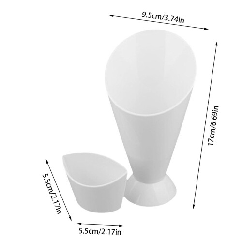 Divided French Fry & Veg Cup with Fork – Plastic 1