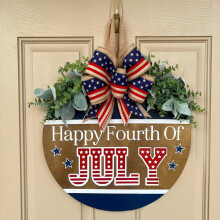 Ensemble de décorations de porte en bois pour le 4 juillet