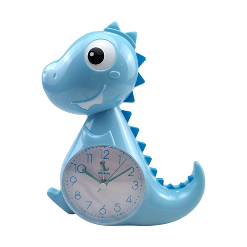 Dinosaurformet vekkerklokke for barn, blå, 19,5 cm 1