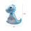 Dinosaurformet vekkerklokke for barn, blå, 19,5 cm 3