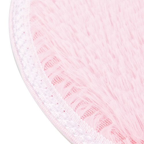 Antislip pluizig vloerkleed 30x40cm roze 2