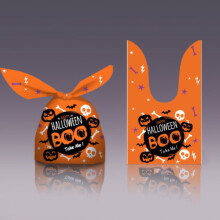 Sacchetto di caramelle a forma di zucca con orecchie di coniglio (12 pezzi)