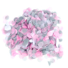 Biodegradowalna mieszanka konfetti – biała, różowa, szara – 50 g