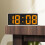 Kaireo LED Desk Alarm Clock White Shell Orange Display 2