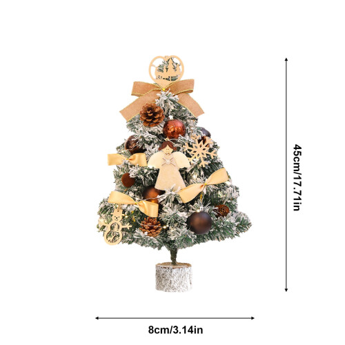 Mini Christmas Tree with Lights Flocked Tabletop 12 Inch 2