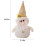 Plush Christmas Tree Ornaments White Gold 6pcs 3
