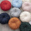 Round floor pillow solid color pleated 38x10 cm 3