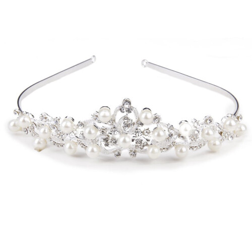 Sølv Krystal Tiara Pandebånd 15,5x11,5 cm 1