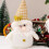 Plush Christmas Tree Ornaments White Gold 6pcs 5