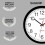 Sharp Analog Wall Clock Black 12 Inch Battery Operated 3