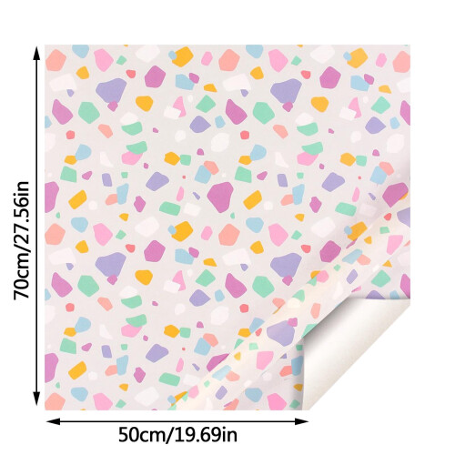 Valentinstags-Geschenkpapier mit Regenbogen-Punktherz-Design 1 2