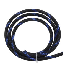 Black Blue Braided Cable Sleeve 4mm 20m Density Wire Protection Wrap for Tidy Cable Management