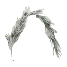 Outdoor Christmas Garland with Snowflakes 6 ft