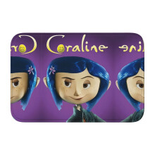 Coraline personalized hemmed rug 40 x 60 inch black