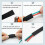 8mm Black Silver PET Braided Cable Sleeve 1 Meter,  Density Cable Management Wrap for Desk and Electronics 4