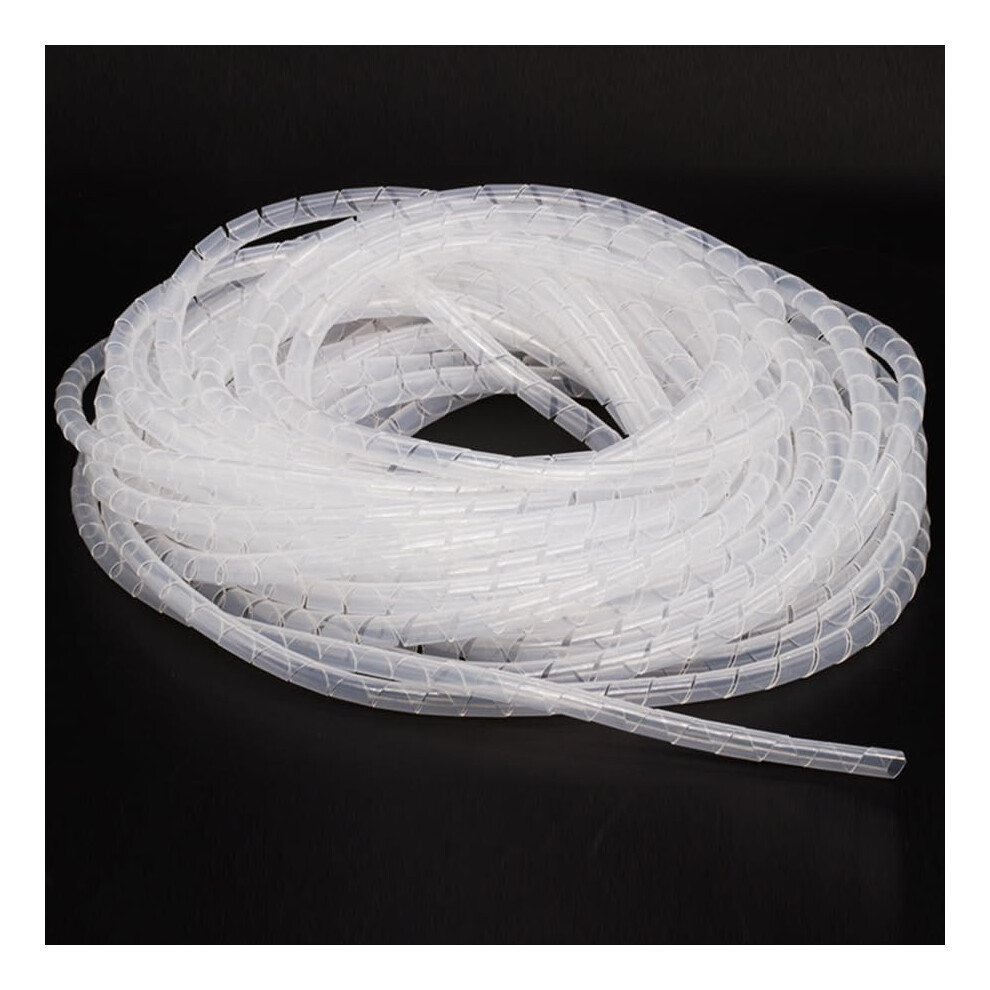 Cable Management Sleeve 12Mm White Flame Retardant Spiral Cable Wrap Flexible Wire Organizer Tube 9330225817741