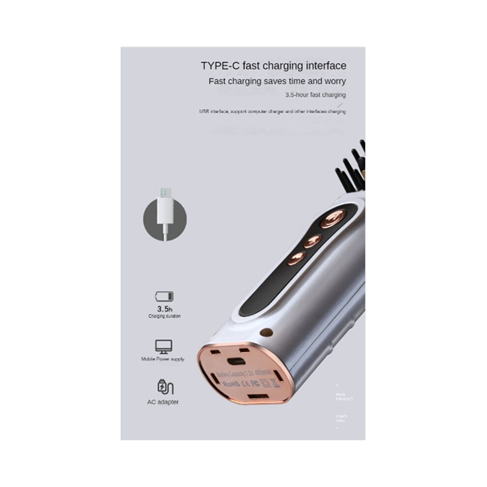 Wireless Professional Hair Straightener Curler Comb Fast Heating Negative Ion Straightening Curling Brush Styling Tools