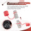 1/2Inch NPT Hydraulic Coupler Skid Steer  Flat Face Quick Connect Couplings with 2PCS Dust Cap 6
