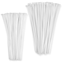 12 Inch Heavy Duty Zip Ties 100 Pack White Self Locking Cable Ties for Secure Hold and Durability