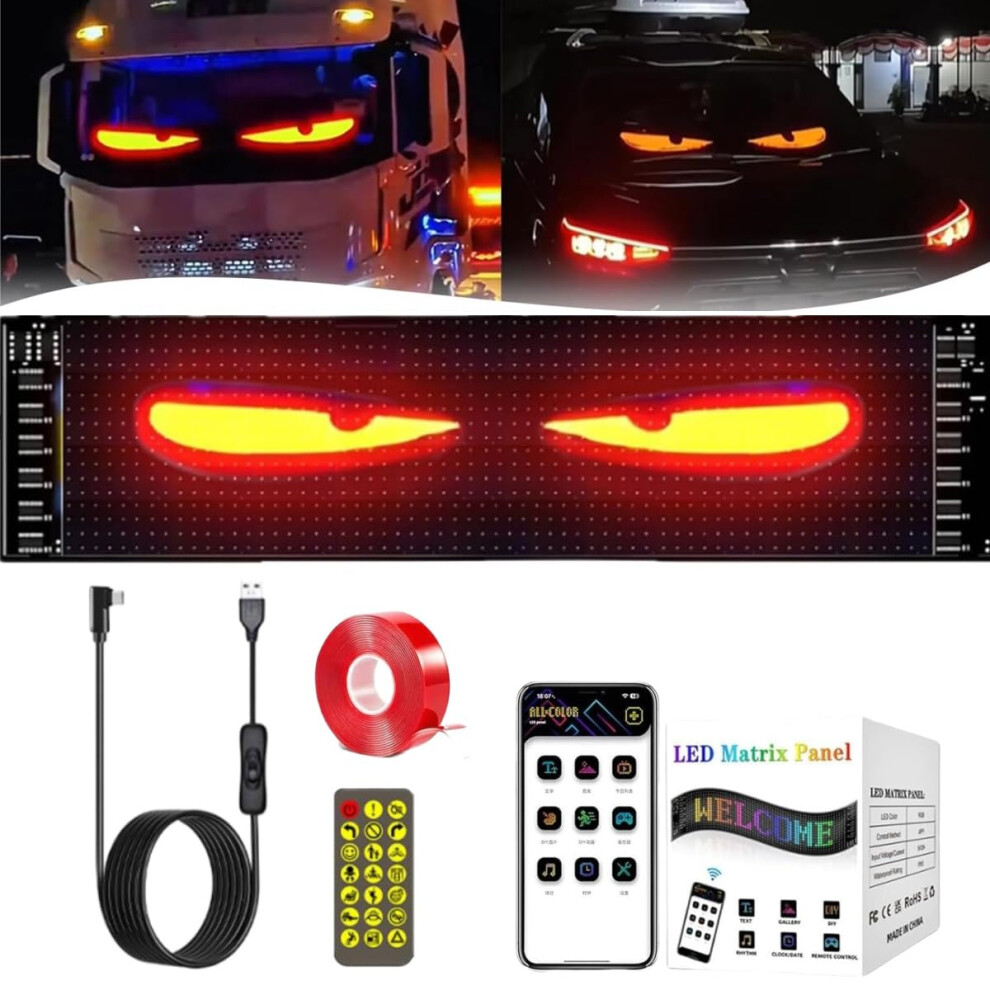 Flexible Car Led Display Smart App Controlled Programmable Waterproof Matrix Screen For Windows 9330225818052