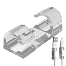 Cable Management Clips Clear Adhesive Cable Organizer for Desk Wall Quick Clutter Setup